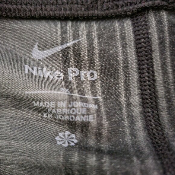 Nike Pro Running Leggings Tights Womens Sz 3X Stretch Black & Grey Plaid Y2K - Picture 5 of 14